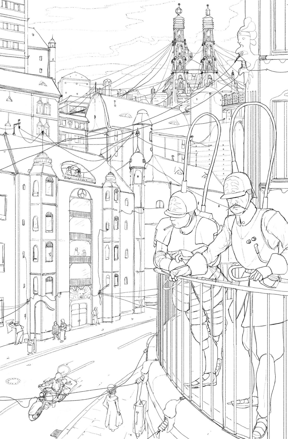 „Knightpunk“ – Buchillustration