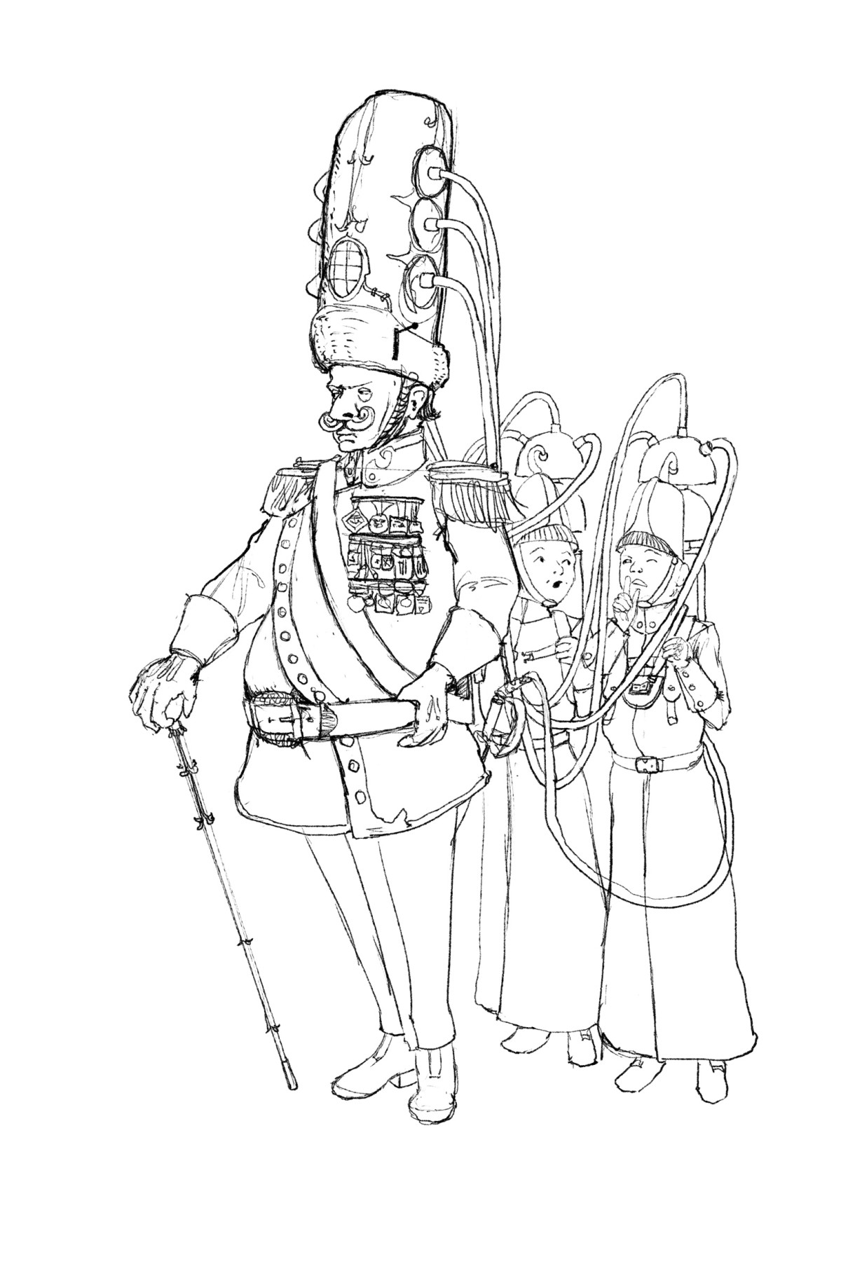 „Knightpunk“ – Buchillustration