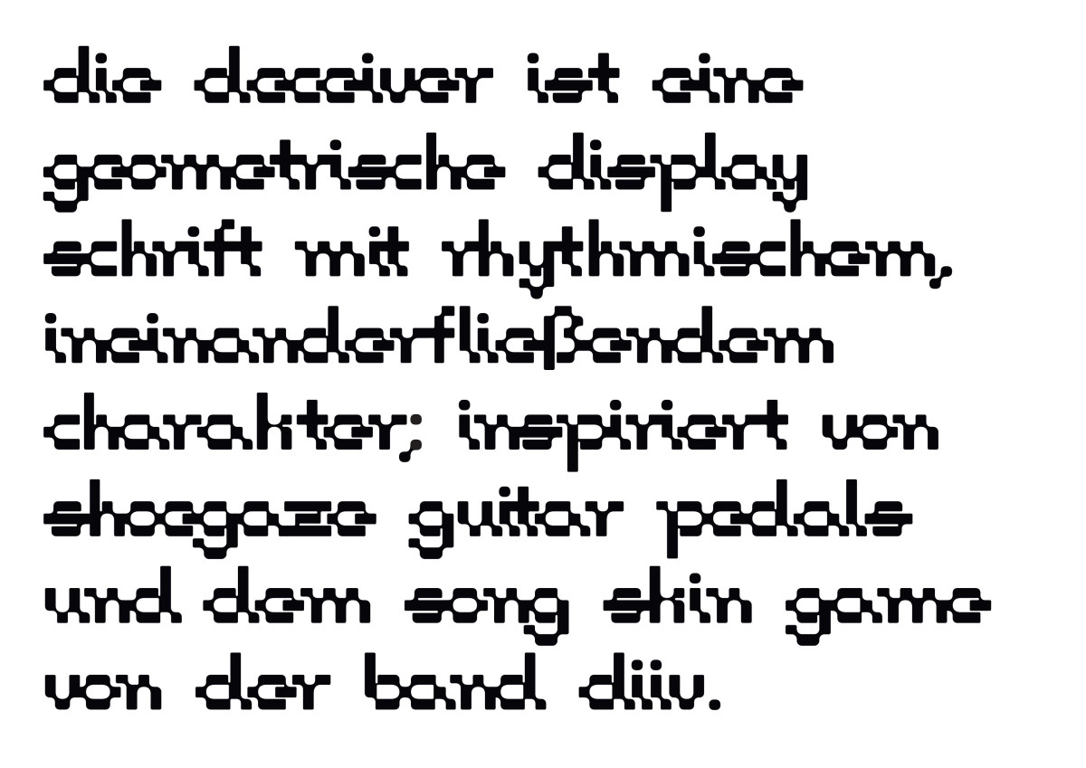 »Deceiver« Schrift