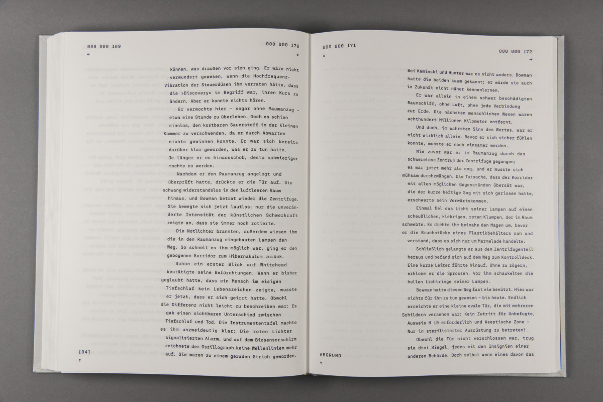 2001: Odyssee im Weltraum Buchgestaltung