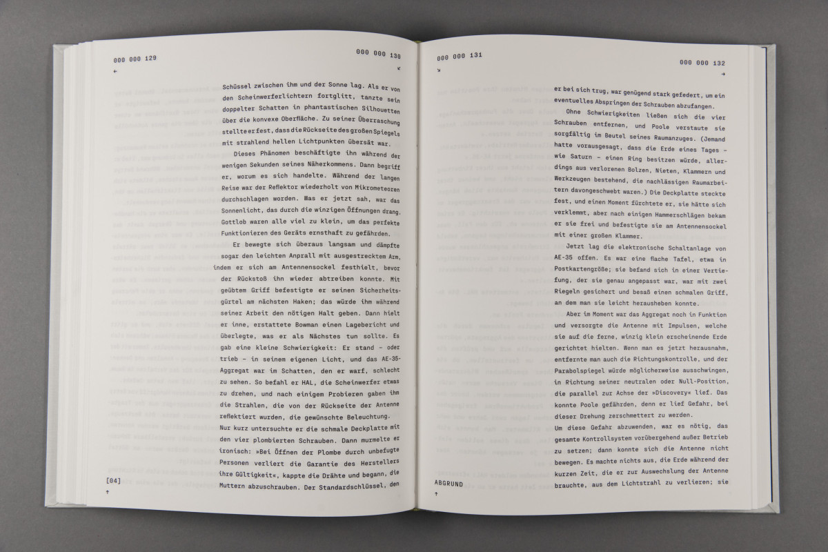 2001: Odyssee im Weltraum Buchgestaltung