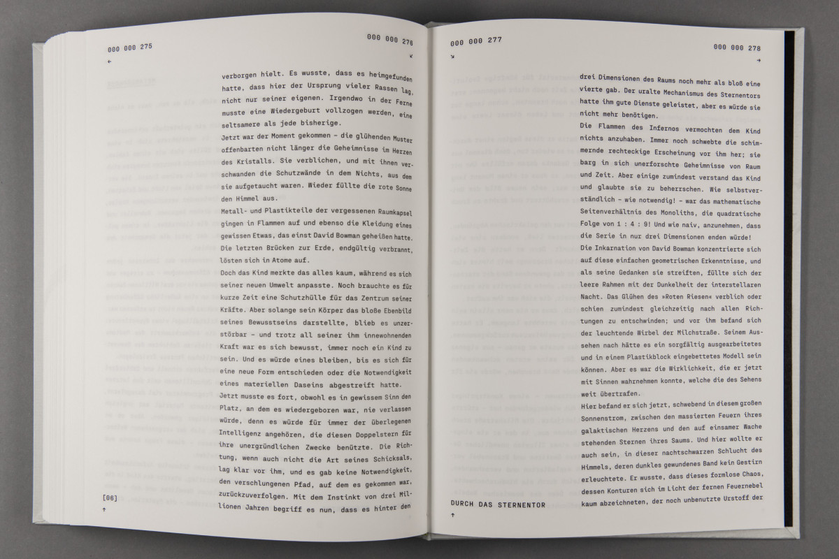 2001: Odyssee im Weltraum Buchgestaltung