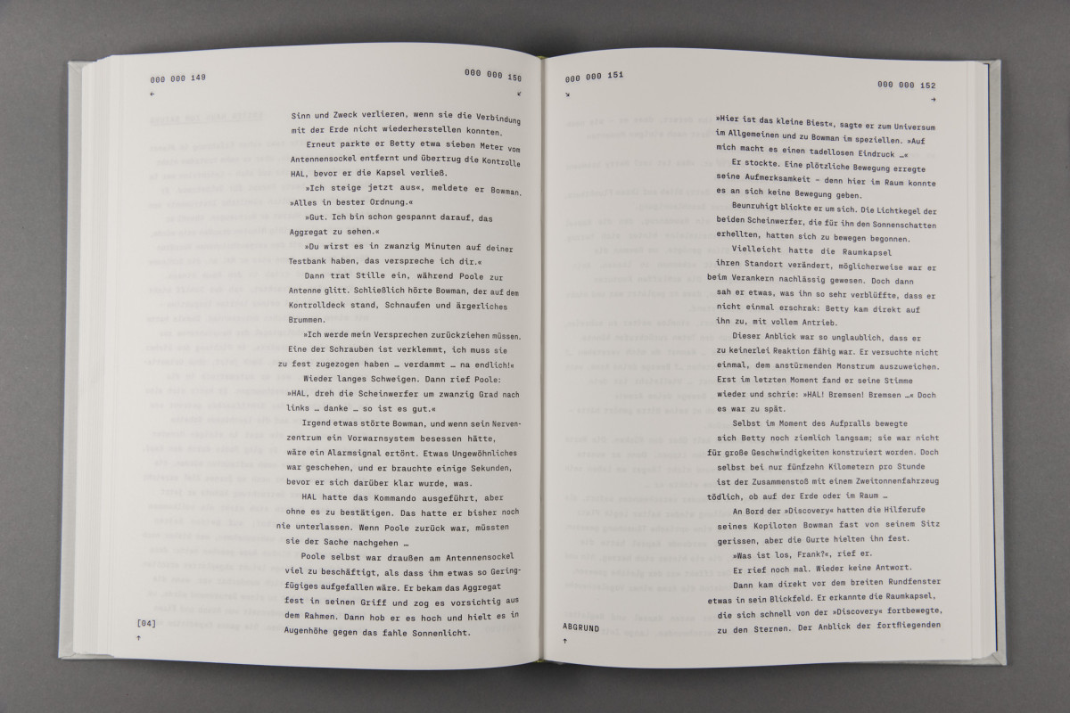 2001: Odyssee im Weltraum Buchgestaltung