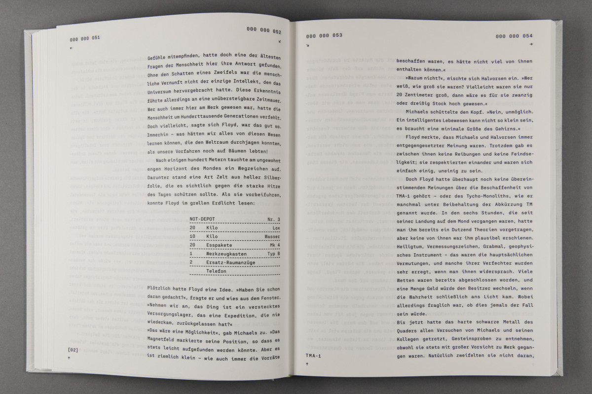 2001: Odyssee im Weltraum Buchgestaltung