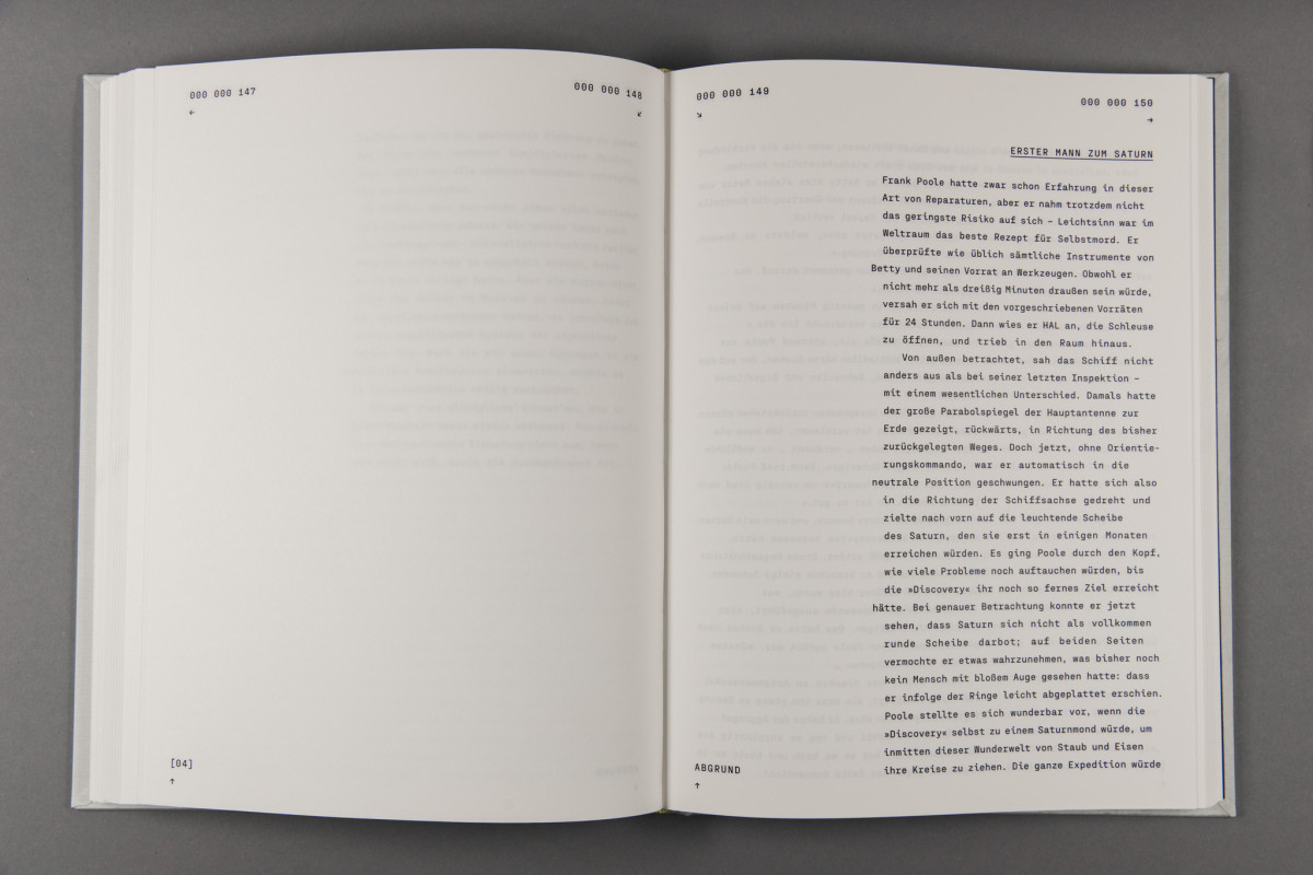 2001: Odyssee im Weltraum Buchgestaltung