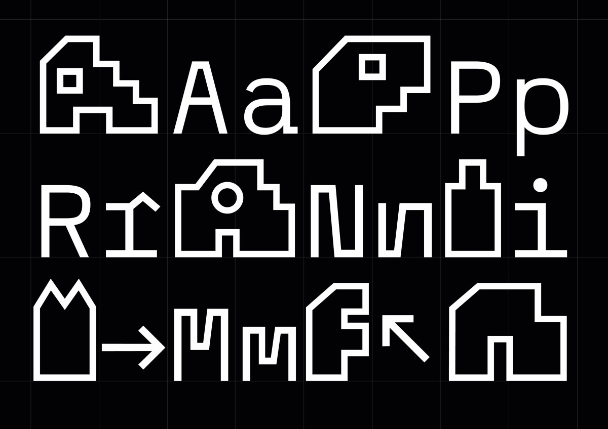 Dächer Mono - BA, Schriftgestaltung