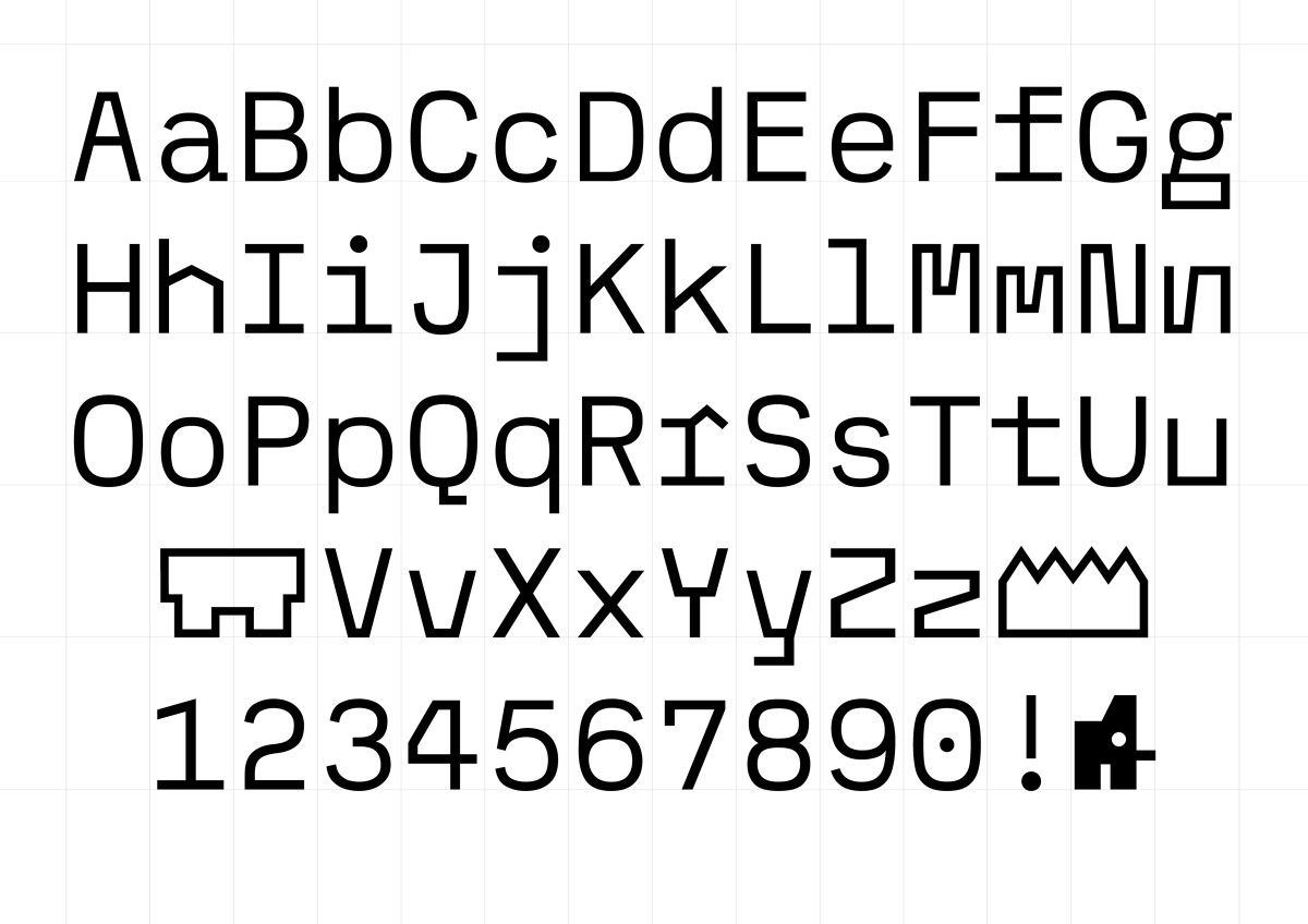 Dächer Mono - BA, Schriftgestaltung