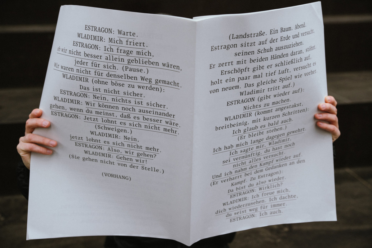 »Warten auf Godot« – eine experimentelle Buchgestaltung